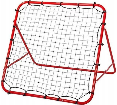Сітка тренувальна для футболу Korbi Foldable 100 х 100 см, червоно-чорна