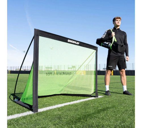 Ворота футбольні Quickplay Kickster Pro 150 х 100 см, чорно-зелені