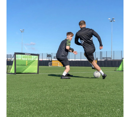 Ворота футбольні Quickplay Kickster Pro 120 х 80 см, чорно-зелені