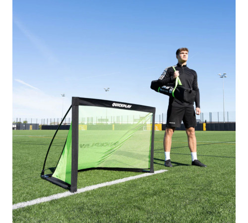 Ворота футбольні Quickplay Kickster Pro 120 х 80 см, чорно-зелені