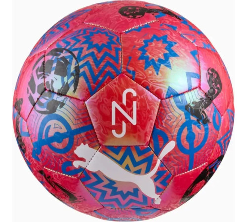 М'яч футбольний Puma NEYMAR JR Graphic ball розмір 5, рожево-синій
