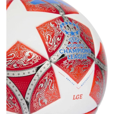 Футбольний м'яч Adidas Womens UCL League 25/26 Oslo, розмір 5, біло-червоний