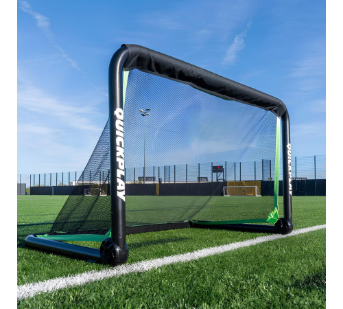 Bramka piłkarska Quickplay Rhino 120x80 cm Ворота футбольні Quickplay Rhino 120 х 80 см, чорно-зелені