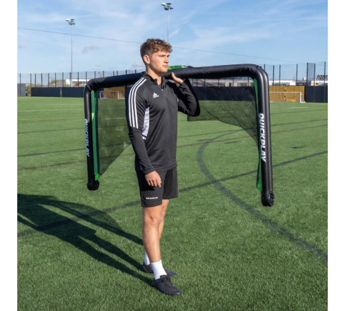 Bramka piłkarska Quickplay Rhino 120x80 cm Ворота футбольні Quickplay Rhino 120 х 80 см, чорно-зелені