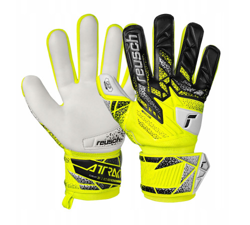 Рукавички воротарські Reusch Attrakt Grip Junior 5572815 2014 р.7,5, жовто-чорні Рукавички воротарські Reusch Attrakt Grip Junior 5572815 2014 р.7,5, жовто-чорні