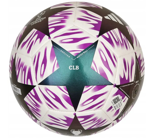 Футбольний м'яч Adidas UCL Club 25/26 Budapest розмір 5, біло-фіолетовий