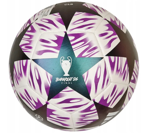 Футбольний м'яч Adidas UCL Club 25/26 Budapest розмір 5, біло-фіолетовий