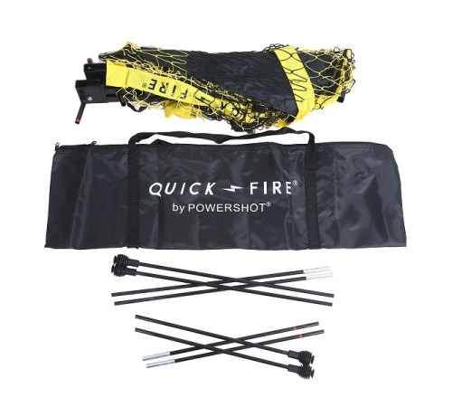 Ворота футбольні POWERSHOT QUICK FIRE FOOTBALL GOAL 240 x 120 см, чорно-жовті