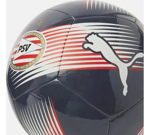 М'яч футбольний Puma PSV ESS Ball розмір 5, синьо-червоний