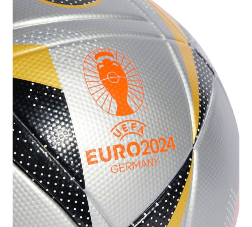 М'яч футбольний Adidas Euro24 Fussballliebe Finale IX4046 розмір 5, сіро-чорний М'яч футбольний Adidas Euro24 Fussballliebe Finale IX4046 розмір 5, сіро-чорний