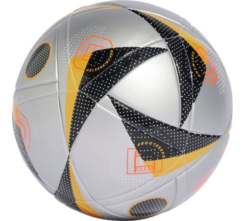 М'яч футбольний Adidas Euro24 Fussballliebe Finale IX4046 розмір 5, сіро-чорний М'яч футбольний Adidas Euro24 Fussballliebe Finale IX4046 розмір 5, сіро-чорний