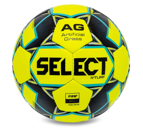 М'яч футбольний SELECT X-TURF v23 розмір 4, чорно-зелений