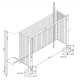 Алюмінієві футбольні ворота з розтяжками, стаціонарні - гільзи/для бетонування 7,32 x 2,44