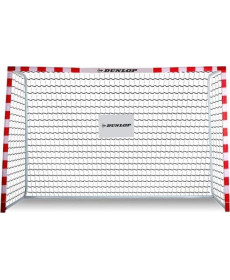 Ворота футбольні DUNLOP ALLROUND 300 x 200 x 110 см, червоно-білі