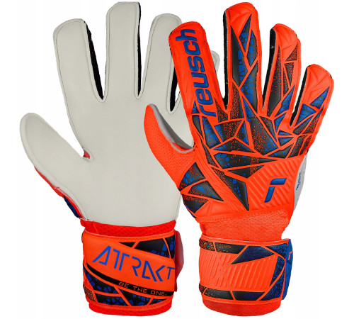 Рукавички воротарські Reusch Attrakt Solid Junior 5472515 2210 р.7,5, помаранчеві Рукавички воротарські Reusch Attrakt Solid Junior 5472515 2210 р.7,5, помаранчеві