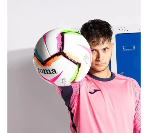 М'яч футбольний Joma HALLEY II розмір 4, біло-рожевий