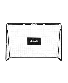 Ворота футбольні VIRTUFIT з мішенню 180 х 120 х 60 см, чорно-білі