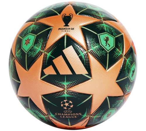 Футбольний м'яч Adidas UCL League 2025 Munich розмір 5, зелено-оранжевий