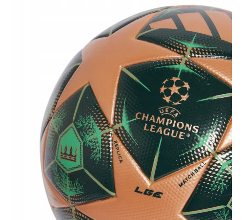 Футбольний м'яч Adidas UCL League 2025 Munich розмір 5, зелено-оранжевий