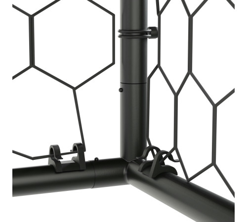 Ворота футбольні VIRTUFIT PREMIUM HEAVY DUTY 240 x 85 х 160 см, чорні