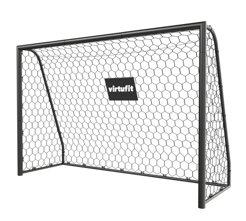 Ворота футбольні VIRTUFIT PREMIUM HEAVY DUTY 240 x 85 х 160 см, чорні