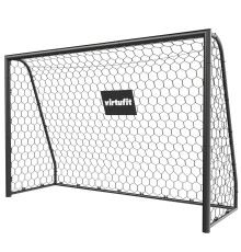 Ворота футбольні VIRTUFIT PREMIUM HEAVY DUTY 240 x 85 х 160 см, чорні