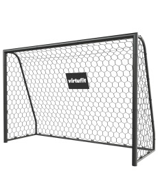 Ворота футбольні VIRTUFIT PREMIUM HEAVY DUTY 240 x 85 х 160 см, чорні