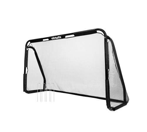 Ворота футбольні VIRTUFIT PRO з мішенню 120 х 80 х 60 см, чорні