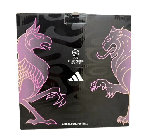 Футбольний м'яч Adidas UCL League BOX 2026 Budapest розмір 5, біло-фіолетовий