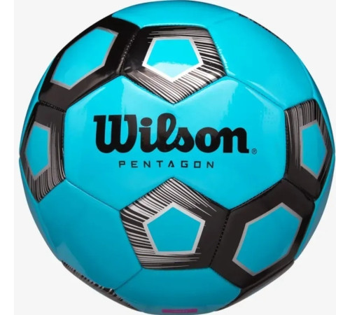 М'яч футбольний Wilson PENTAGON SB ROBL розмір 5, чорно-синій