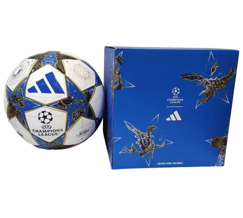 Футбольний м'яч Adidas UCL League BOX 2025 розмір 4, біло-синій