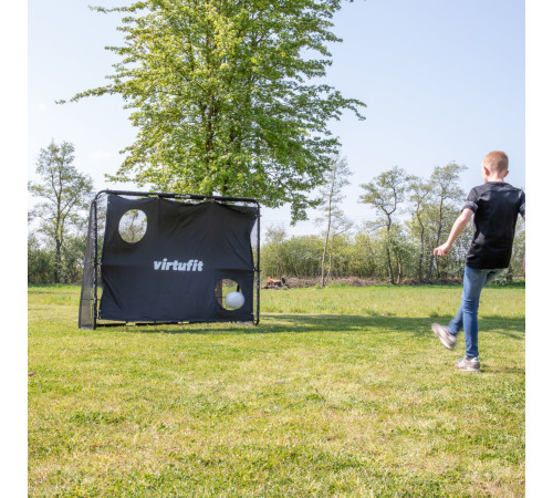 VIRTUFIT BRAMKA PIŁKARSKA PRO Z PŁACHTĄ DO STRZELANIA 220 X 170 CM