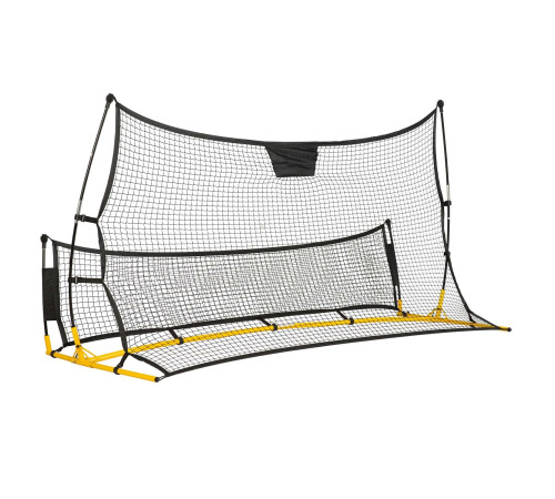 Сітка тренувальна для футболу Neo-Sport 210 х 120 х 91 см, чорно-жовта