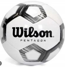 М'яч футбольний Wilson Pentagon розмір 5, чорно-білий