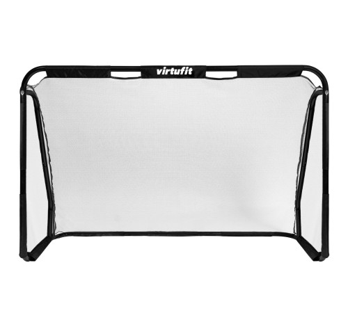 Ворота футбольні VIRTUFIT PRO з мішенню 300 х 200 см, чорні