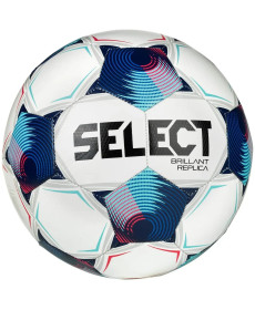 М'яч футбольний Select BRILLANT REPLICA v25 розмір 4, біло-синій
