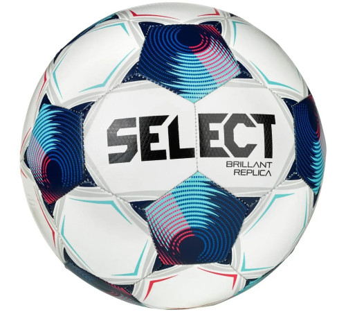 М'яч футбольний Select BRILLANT REPLICA v25 розмір 4, біло-синій