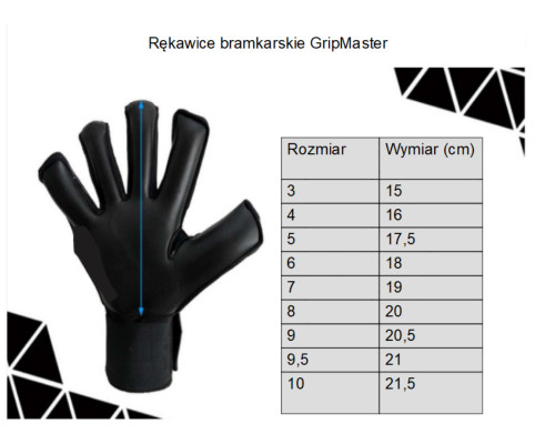 Рукавички воротарські GripMaster (розмір 8)