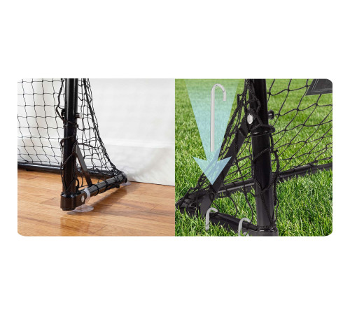 Ворота футбольні Neo‑Sport NS‑486 60 х 45 х 25 см, чорні