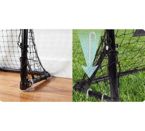 Ворота футбольні Neo‑Sport NS‑486 60 х 45 х 25 см, чорні