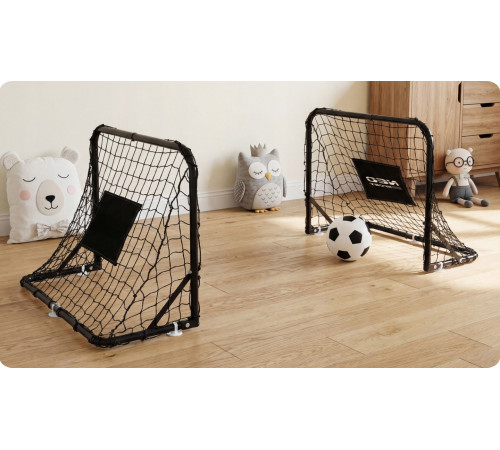 Ворота футбольні Neo‑Sport NS‑486 60 х 45 х 25 см, чорні
