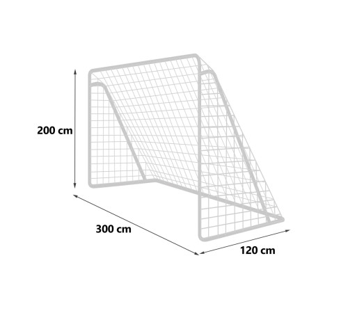 Ворота футбольні Neo‑Sport NS-1456 300 х 200 х 120 см, білі