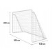 Ворота футбольні Neo‑Sport NS-1456 300 х 200 х 120 см, білі