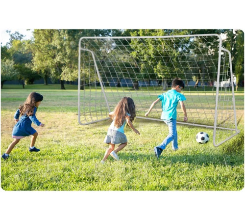 Ворота футбольні Neo‑Sport NS-1456 300 х 200 х 120 см, білі