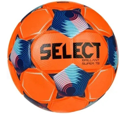 М'яч футбольний Select BRILLANT SUPER FIFA TB v25 розмір 5, оранжево-синій