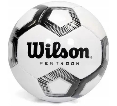 М'яч футбольний Wilson Pentagon розмір 5, біло-чорний