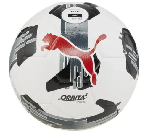 М'яч футбольний Puma Orbita 4 HYB (FIFA Basic) розмір 5, чорно-білий