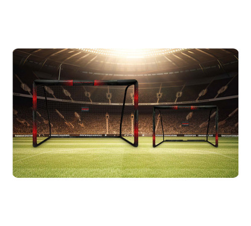 Ворота футбольні Neo‑Sport Dots NS‑473 300 х 200 х 120 см, чорно-червоні