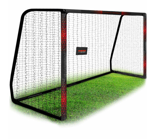 Ворота футбольні Neo‑Sport Dots NS‑473 300 х 200 х 120 см, чорно-червоні