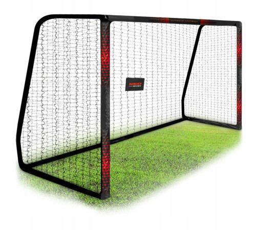 Ворота футбольні Neo‑Sport Dots NS‑473 300 х 200 х 120 см, чорно-червоні